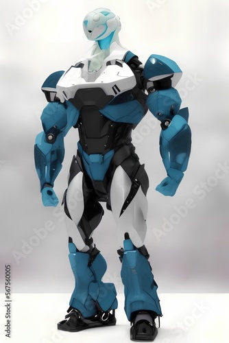 AI generated Humanoid cyborg robot