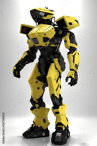 AI generated Humanoid cyborg robot