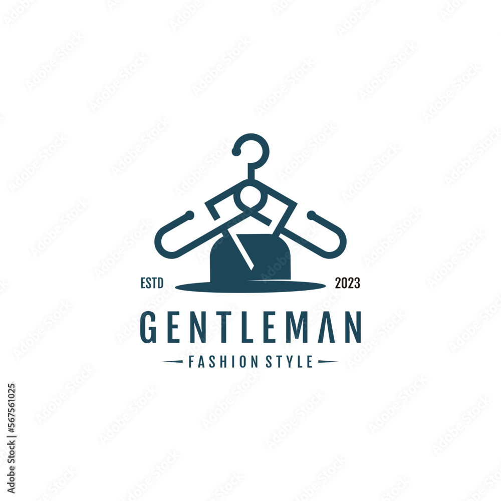 Fashion logo design with fresh and unique for man Fashion logo design with fresh and unique for man