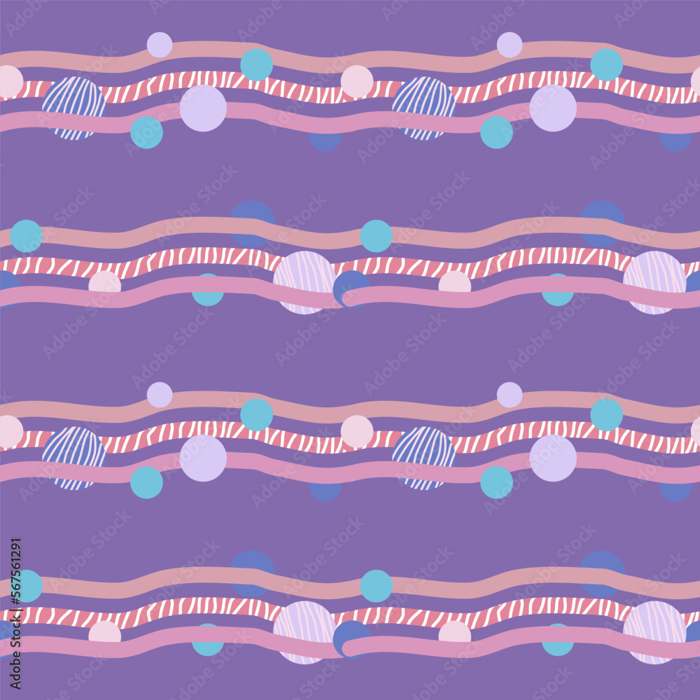Hand drawn irregular striped pattern with line and dots sweet pastel style. Horizontal abstract colorful striped design for fabric, print, wallpaper and wrapping. Hand drawn irregular striped pattern with line and dots sweet pastel style. Horizontal abstract colorful striped design for fabric, print, wallpaper and wrapping.
