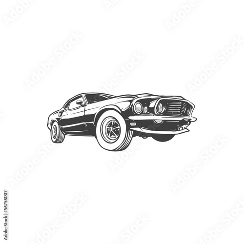 muscle car vector 8
