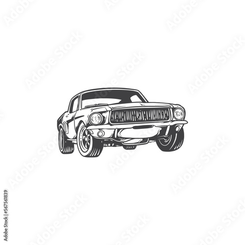 muscle car vector 3