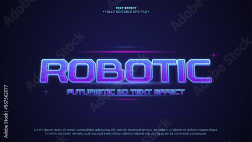 Robotic and Futuristic 3D Text Effect