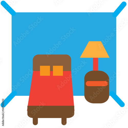 Bedroom Flat Icon