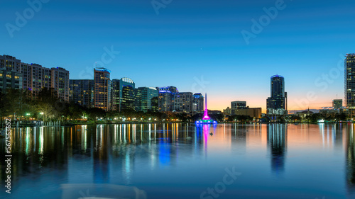 Night view of Orlando city, Florida, USA