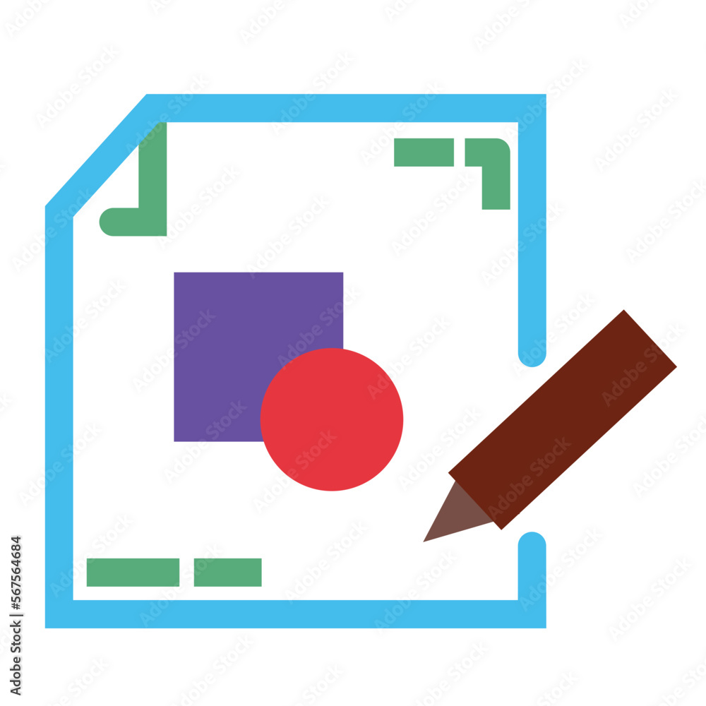 Sketch Flat Icon Sketch Flat Icon