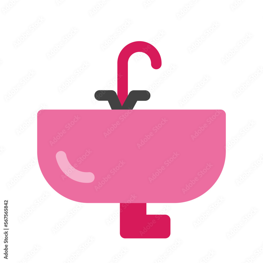 Fototapeta premium Sink Flat Icon