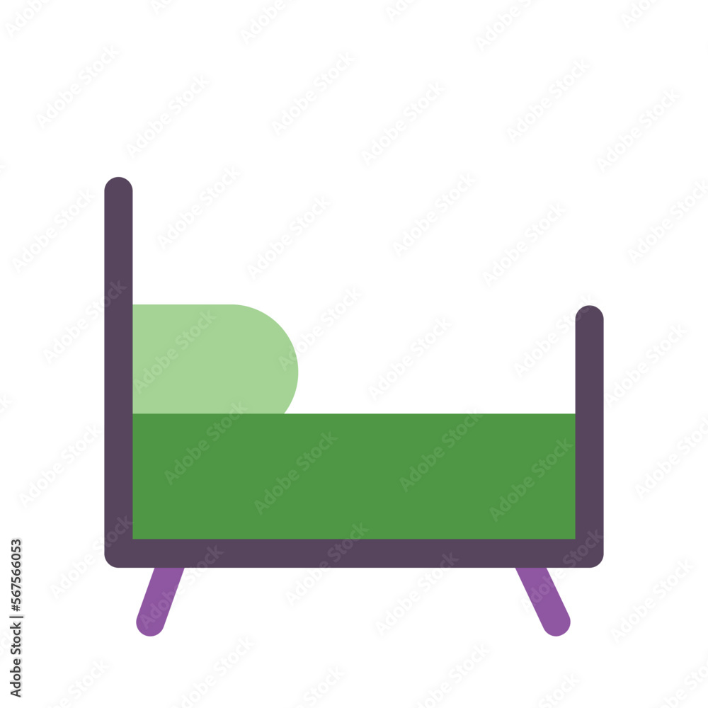 Fototapeta premium Bed Flat Icon
