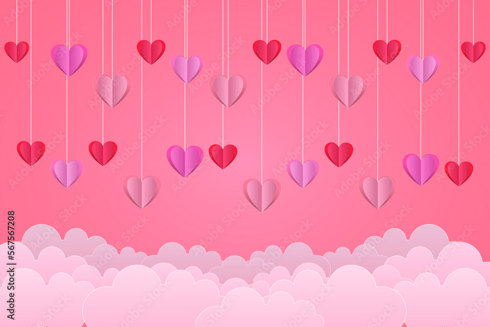 modern simple valentine's background banner