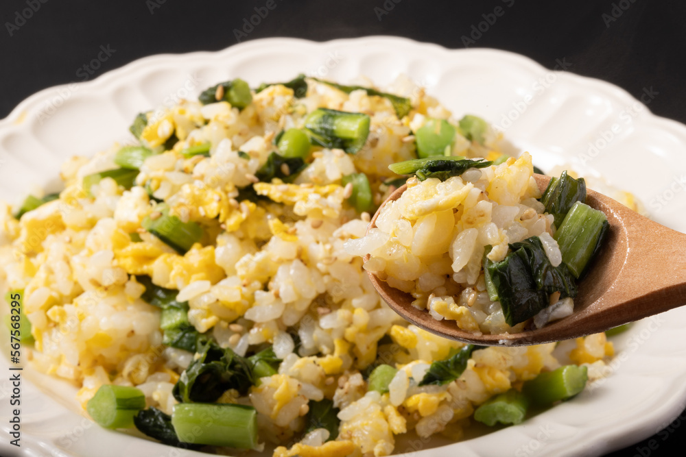 野沢菜チャーハン 野沢菜チャーハン