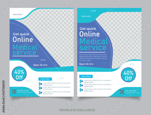 Medical online clinic social media post