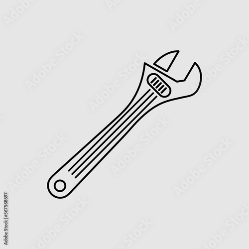 Wrench flat vector icon. trendy style illustration on white background