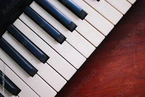 old piano keyboard