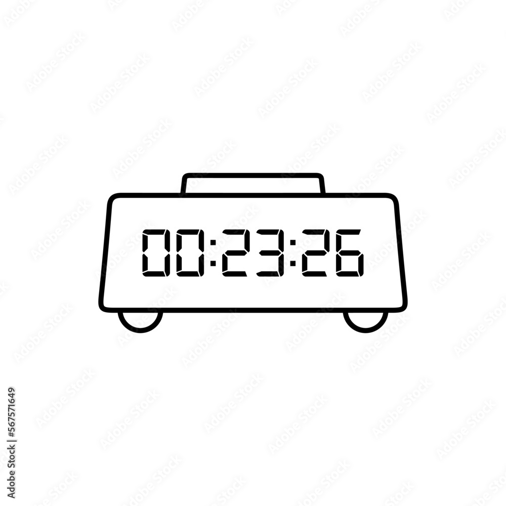 Digital clock icon vector design illustration.