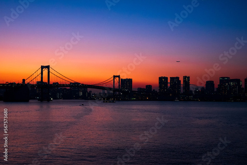 レインボーブリッジの夕焼け