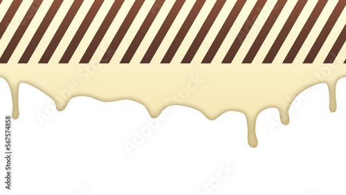 横にリピートできる流れるクリーム色の液体1b