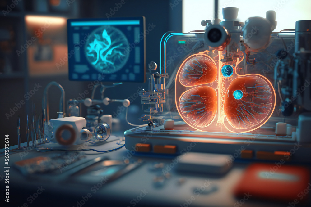 Fototapeta premium AI is revolutionizing the healthcare industry