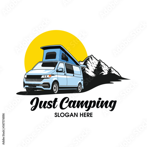 illustration of a car camping camping logo car vector camping car vector