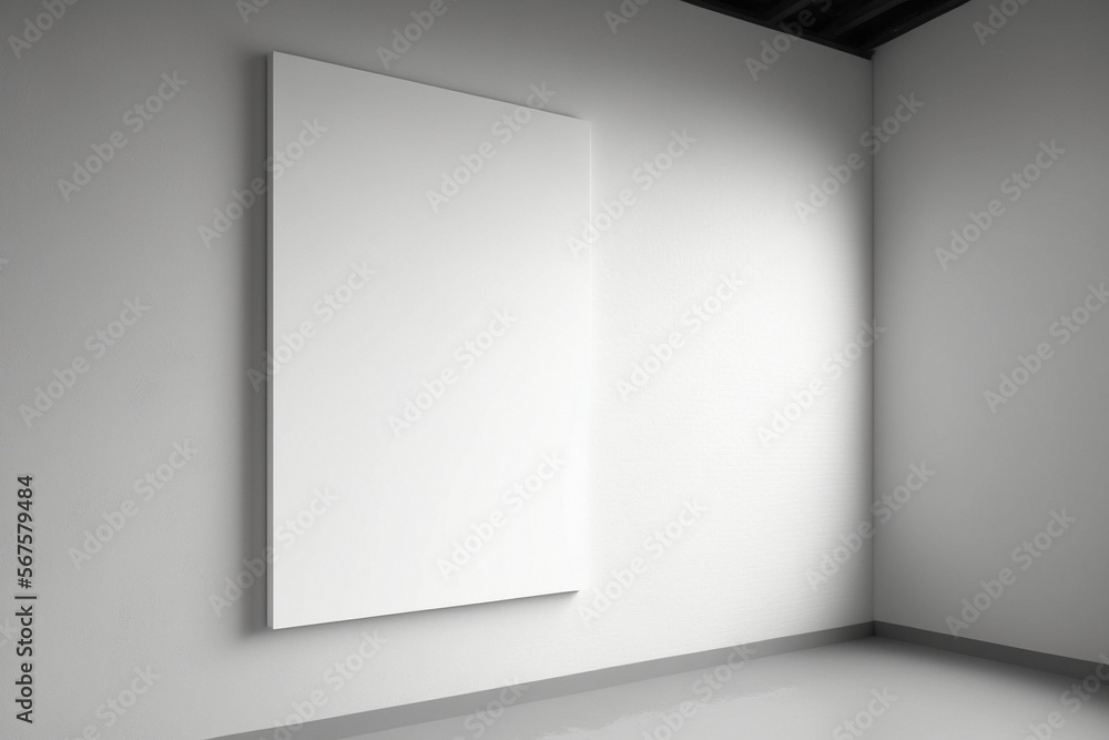 Fototapeta premium Add your own art to a blank canvas template illustrated using generative AI