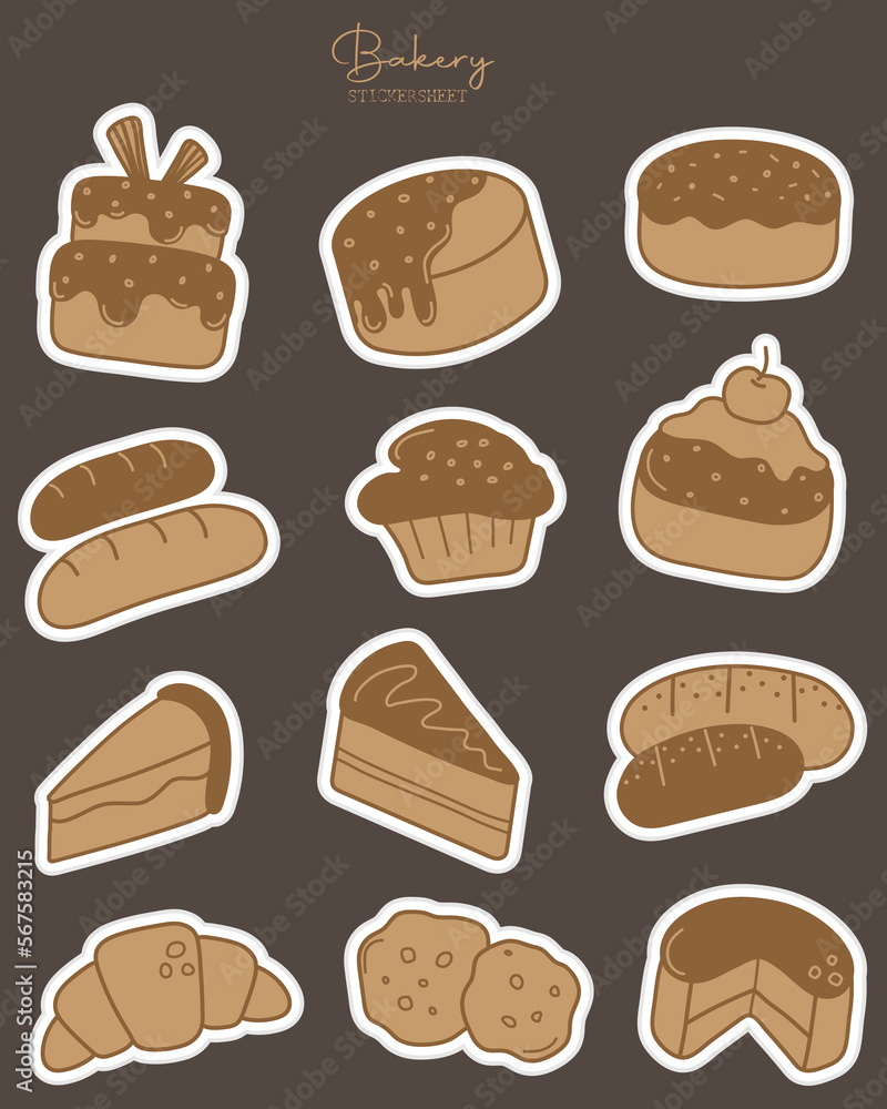 Set of Bakery labels, elements, logos, badges, icons and objects Set of Bakery labels, elements, logos, badges, icons and objects