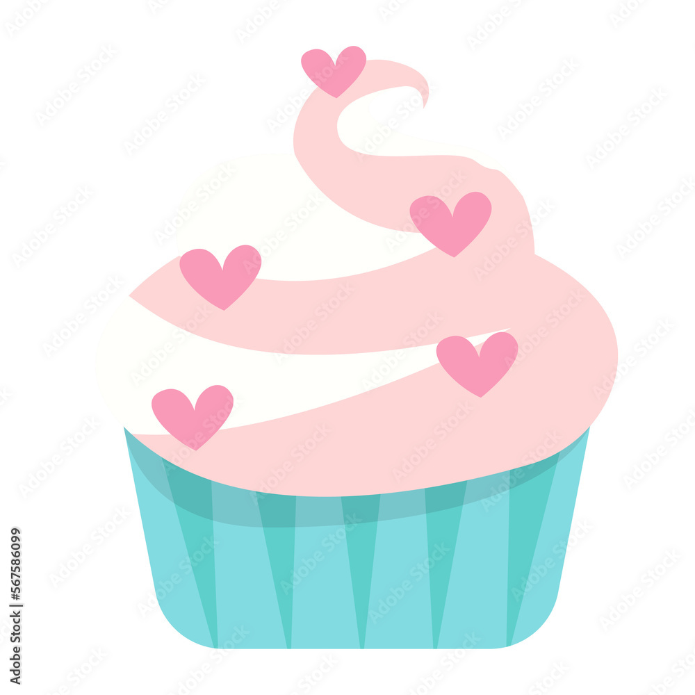 cute cupcakes with cream icing hearts cute cupcakes with cream icing hearts
