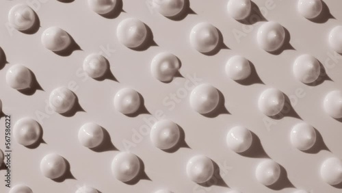 Wallpaper Mural Whitening cream advertising | Top view extreme close-up shot of multiple drops of whitening cream appear from the shadow on white background Torontodigital.ca