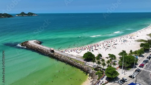 Pepe Beach At Barra Da Tijuca In Rio De Janeiro Brazil. Travel Destination. Tourism Scene. Barra Da Tijuca At Rio De Janeiro Brazil. Summer Travel. Tropical Scene. photo