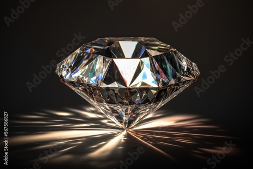 Diamond stone close up  Digital illustration  AI