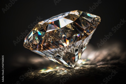 Diamond stone close up, Digital illustration, AI