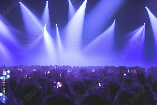 concert crowd at concert,Generative IA