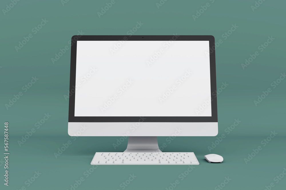 Realistic desktop screen mockup Realistic desktop screen mockup
