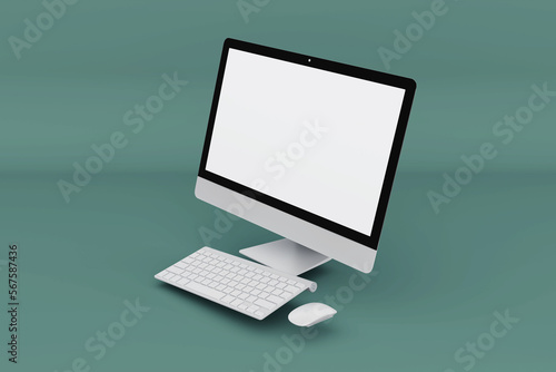 Modern desktop screen mockup