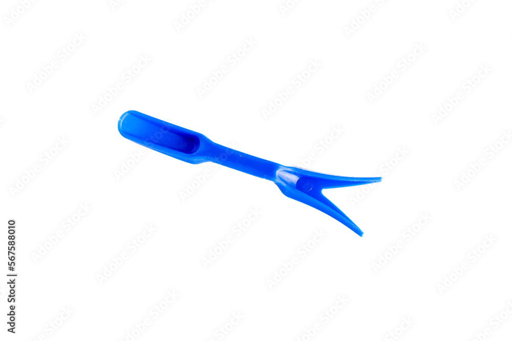 Blue plastic fork for cactus or succulents lifter with a small shovel on the other gardening tool Blue plastic fork for cactus or succulents lifter with a small shovel on the other gardening tool