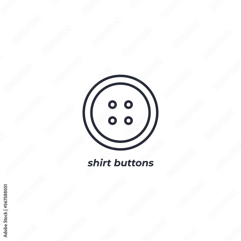 Vector sign shirt buttons symbol is isolated on a white background. icon color editable. Vector sign shirt buttons symbol is isolated on a white background. icon color editable.