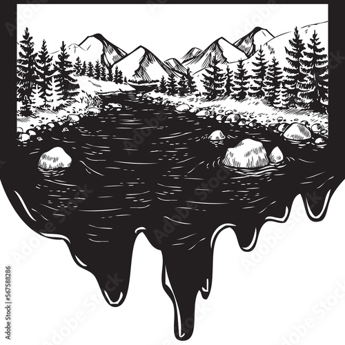Flowing river