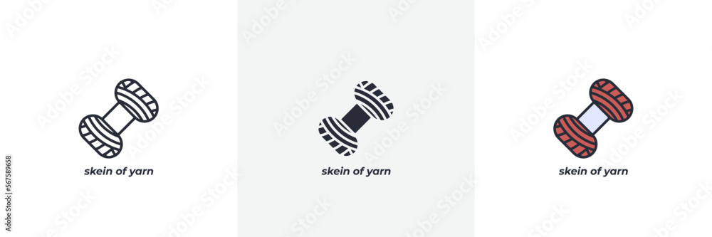 skein of yarn icon. Line, solid and filled outline colorful version, outline and filled vector sign. Idea Symbol, logo illustration. Vector graphics skein of yarn icon. Line, solid and filled outline colorful version, outline and filled vector sign. Idea Symbol, logo illustration. Vector graphics