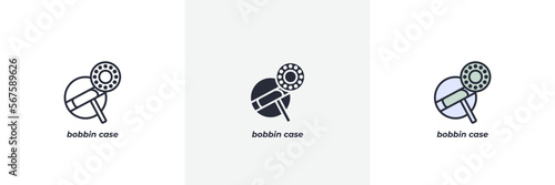 bobbin case icon. Line, solid and filled outline colorful version, outline and filled vector sign. Idea Symbol, logo illustration. Vector graphics