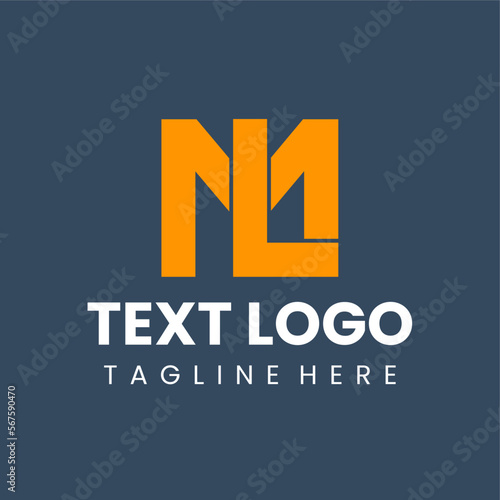 Foto cool ml letters logo vector