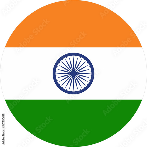 India flag round shape 2023020273