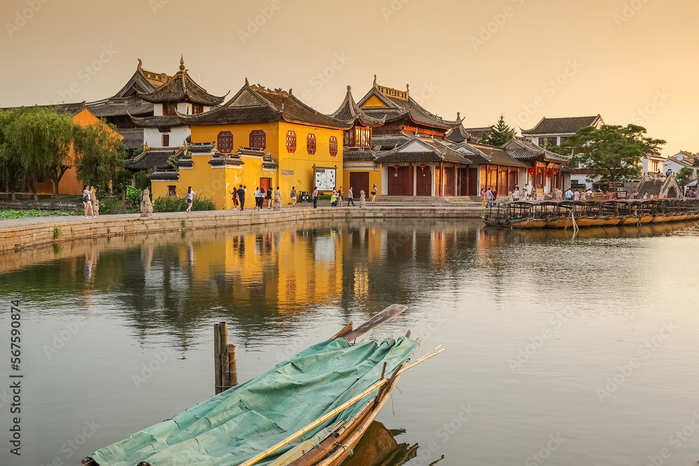 Ancient buildings and tourist attractions in Jiangnan Ancient Town, Suzhou, Jiangsu Province, China Ancient buildings and tourist attractions in Jiangnan Ancient Town, Suzhou, Jiangsu Province, China