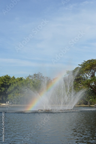 fountain in the rainbow