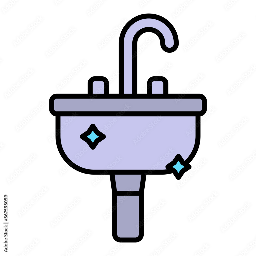 Sink Filled Line Icon Sink Filled Line Icon