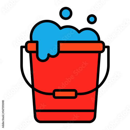 Bucket Filled Line Icon