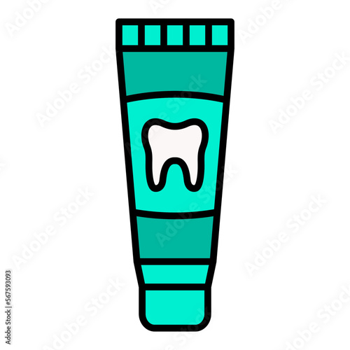 Toothpaste Filled Line Icon