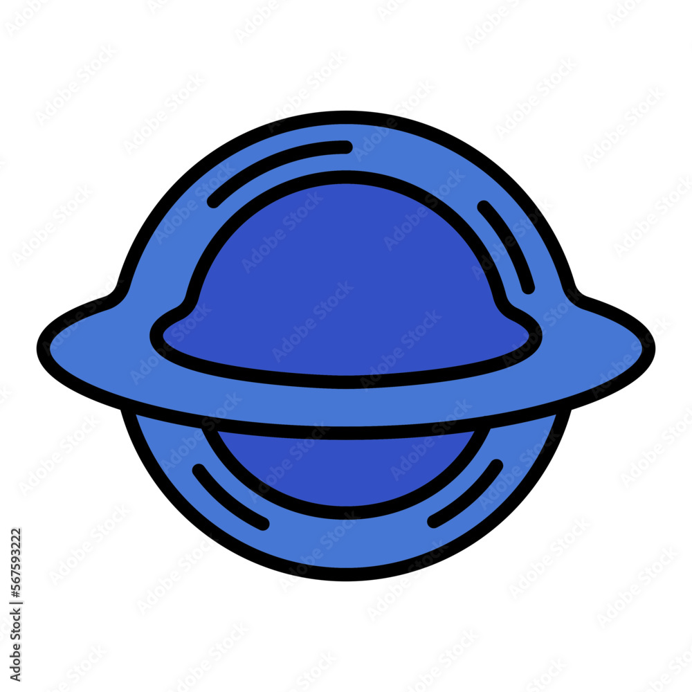 Fototapeta premium Black Hole Filled Line Icon