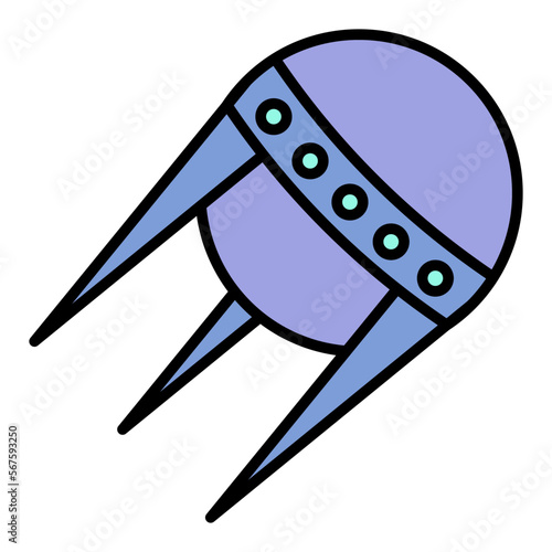 Sputnik Filled Line Icon