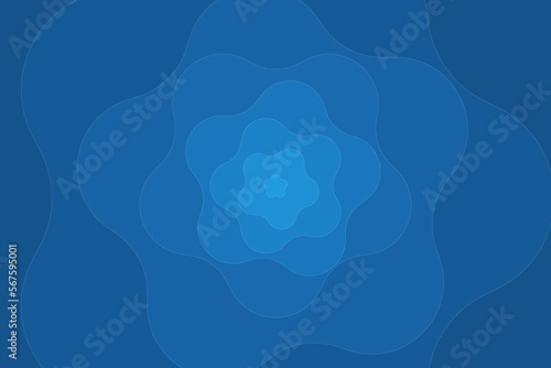 Illustration blue geometric background. Liquid blue 3d color background design. Fluid shapes composition