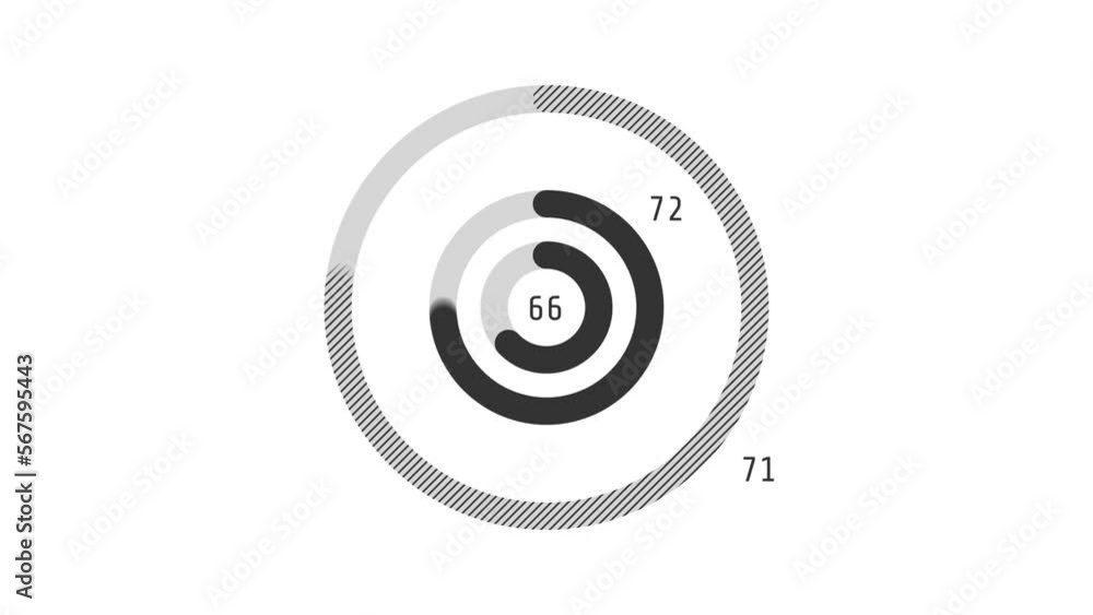 Animated HUD infographic element group of circular sliders. Animated HUD infographic element group of circular sliders.