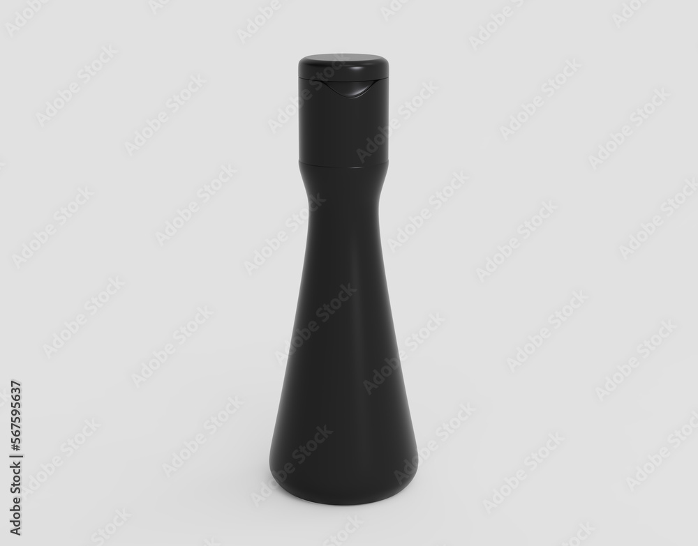 Matte Plastic Bottle Mockup Isolated On White Background. 3d illustration Matte Plastic Bottle Mockup Isolated On White Background. 3d illustration