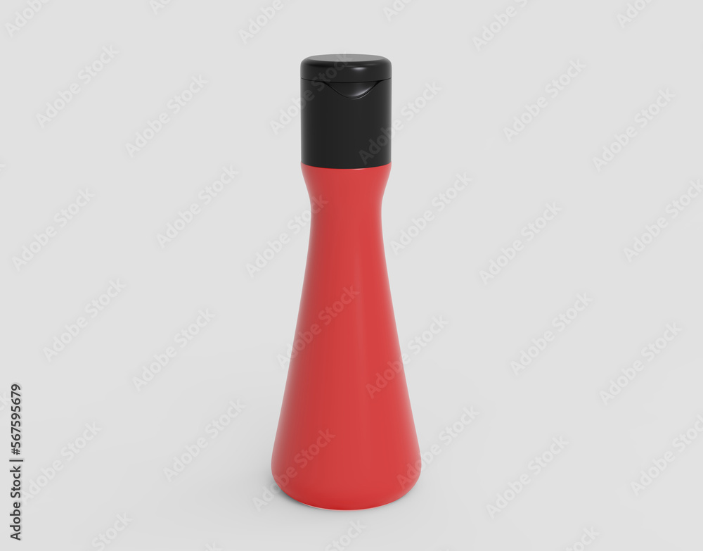 Matte Plastic Bottle Mockup Isolated On White Background. 3d illustration Matte Plastic Bottle Mockup Isolated On White Background. 3d illustration